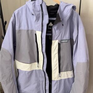 Burton Men's Light Purple and Gray Ski Jacket